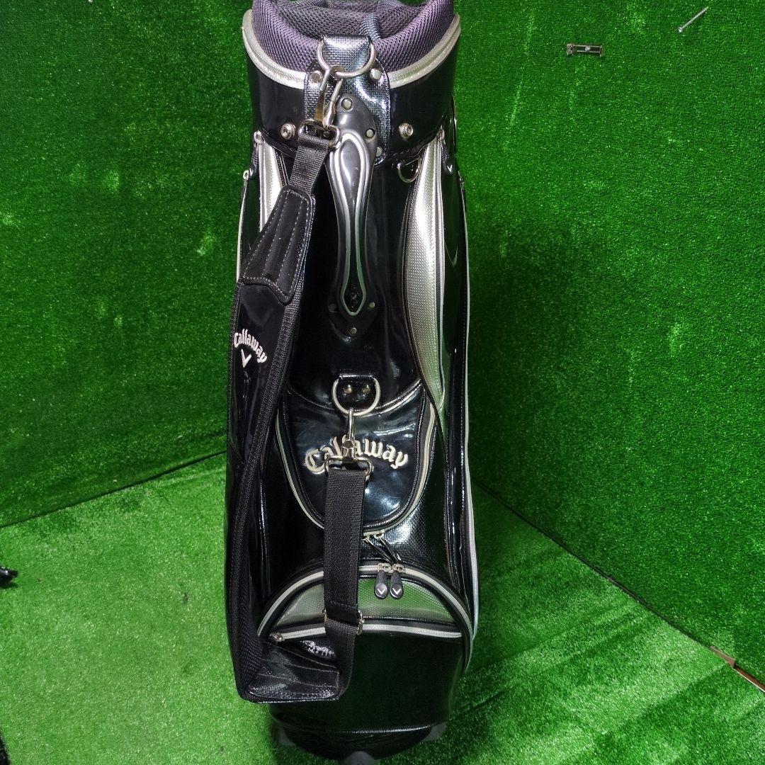 キャロウェイ キャディバッグ エナメル生地 ブラック 6分割 メンズ
