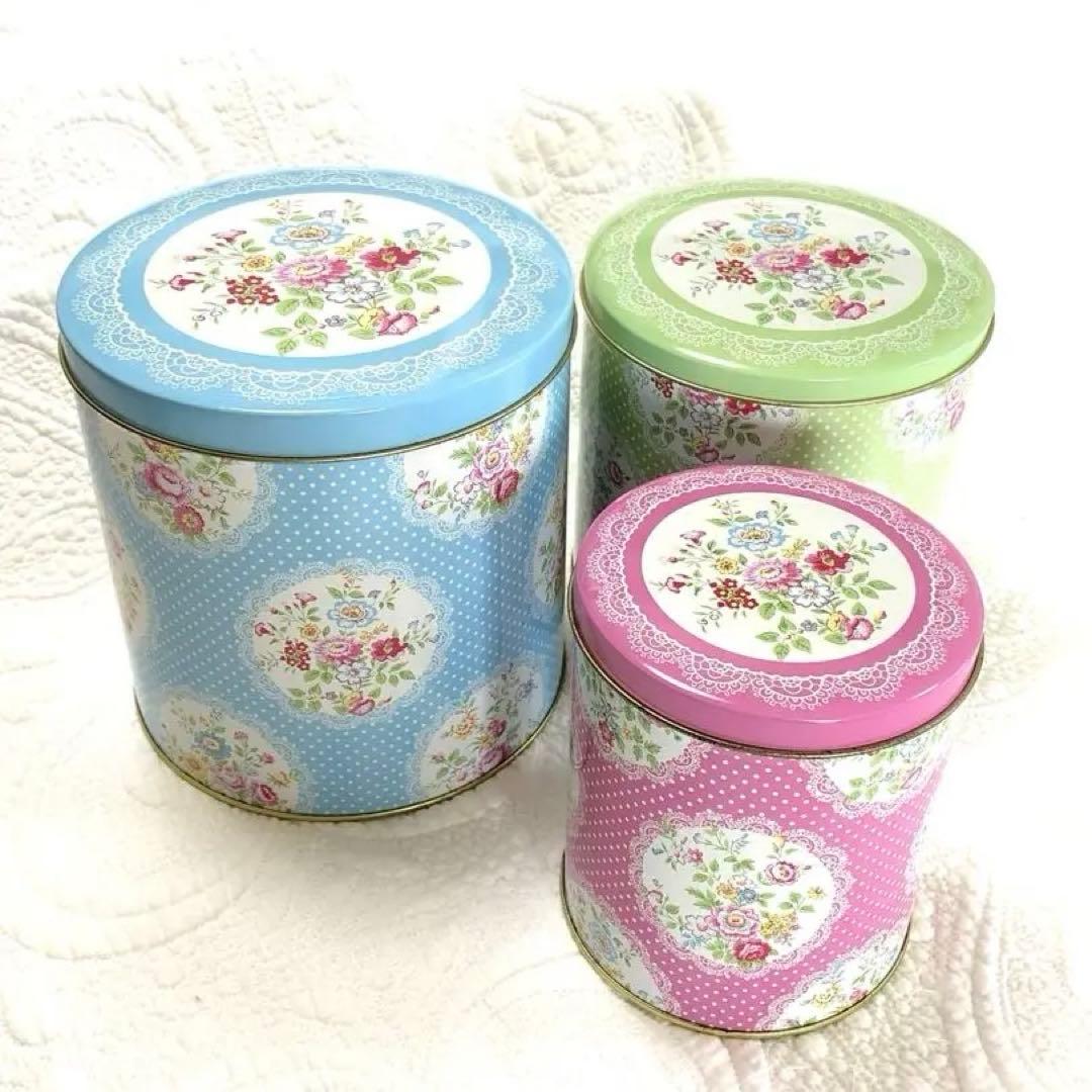 値下げ】Green Gate グリーンゲイト ティン缶 大・中・小の3個セット