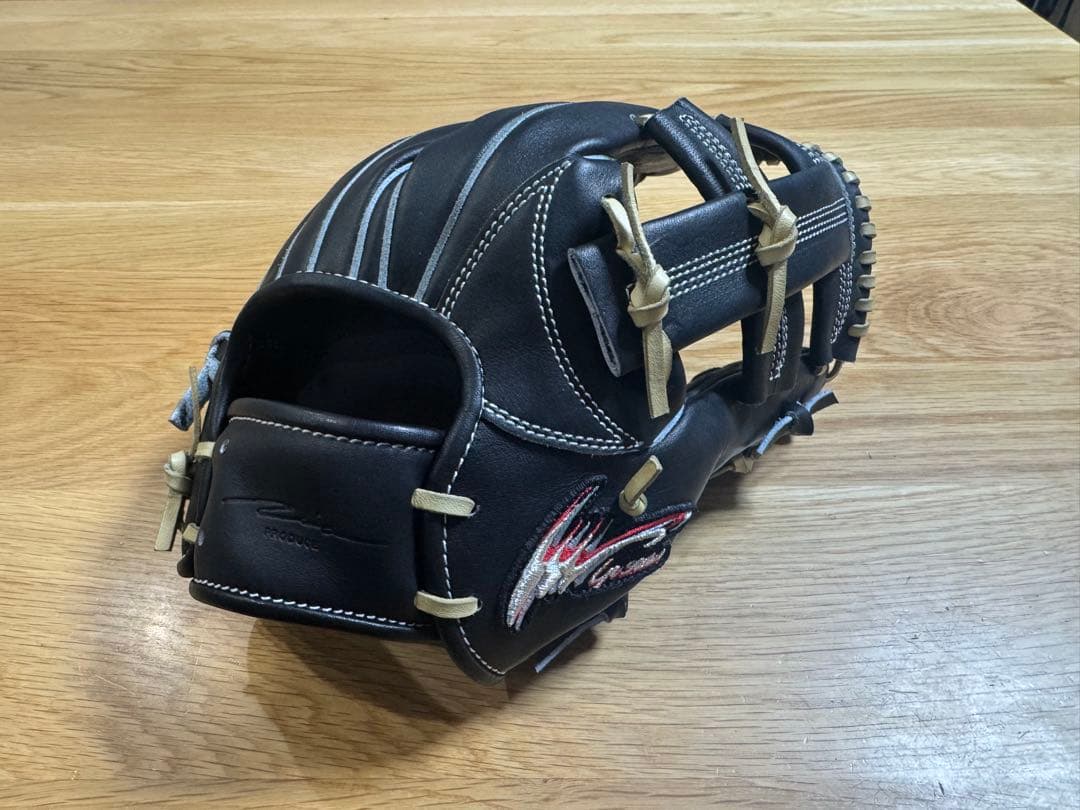 極美品 アイピーセレクト 軟式 グローブ Ip.702-Pr-BK ip24 アイピーセレクト 軟式内野手用グラブ グローブ Ip.702-Pr 赤オレンジ