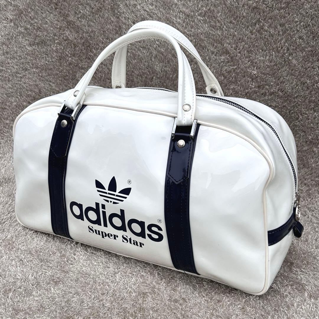 極美品 80s adidas アディダス Super star エナメル バッグ - メルカリ