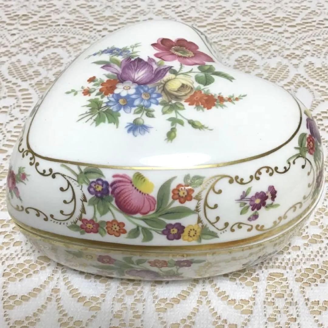 ハマースレイ ドレスデン スプレイ ハート トリンケット ボックス