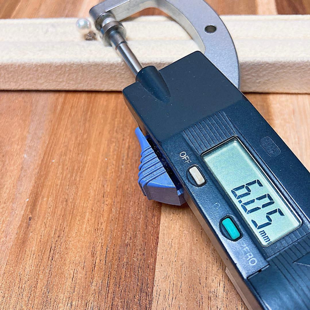 【新品百貨店商品／総本店】2227ご褒美WG希少サイズ6.0mmアコヤ真珠ピアス