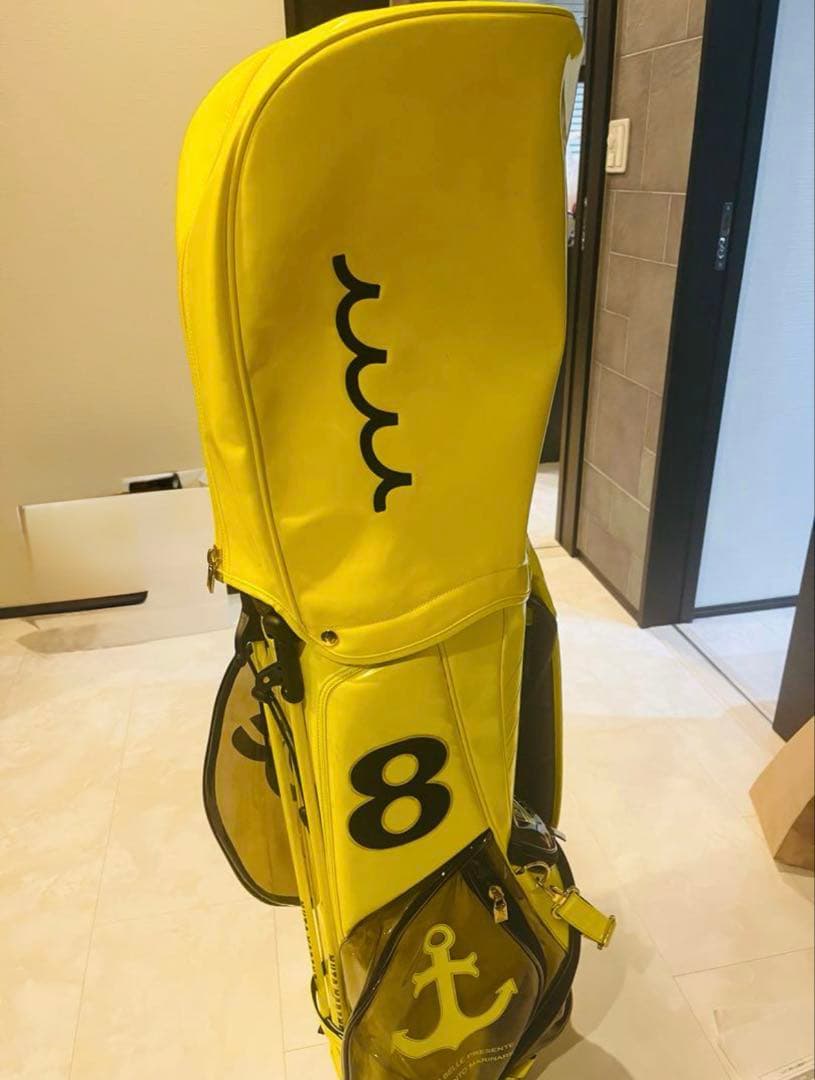 じゃん　ムータマリン　キャディバッグ　イエロー✖️ブラック 楽天市場】【完売】 muta marine ゴルフバッグ 8.5inch 高耐久 撥水