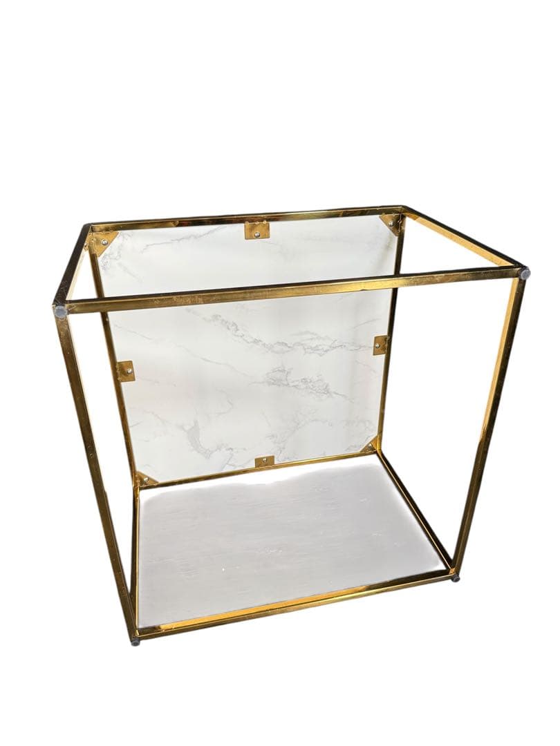 KZ057 フランフラン レーヌ ネストテーブルLマーブル✕ゴールド - メルカリ