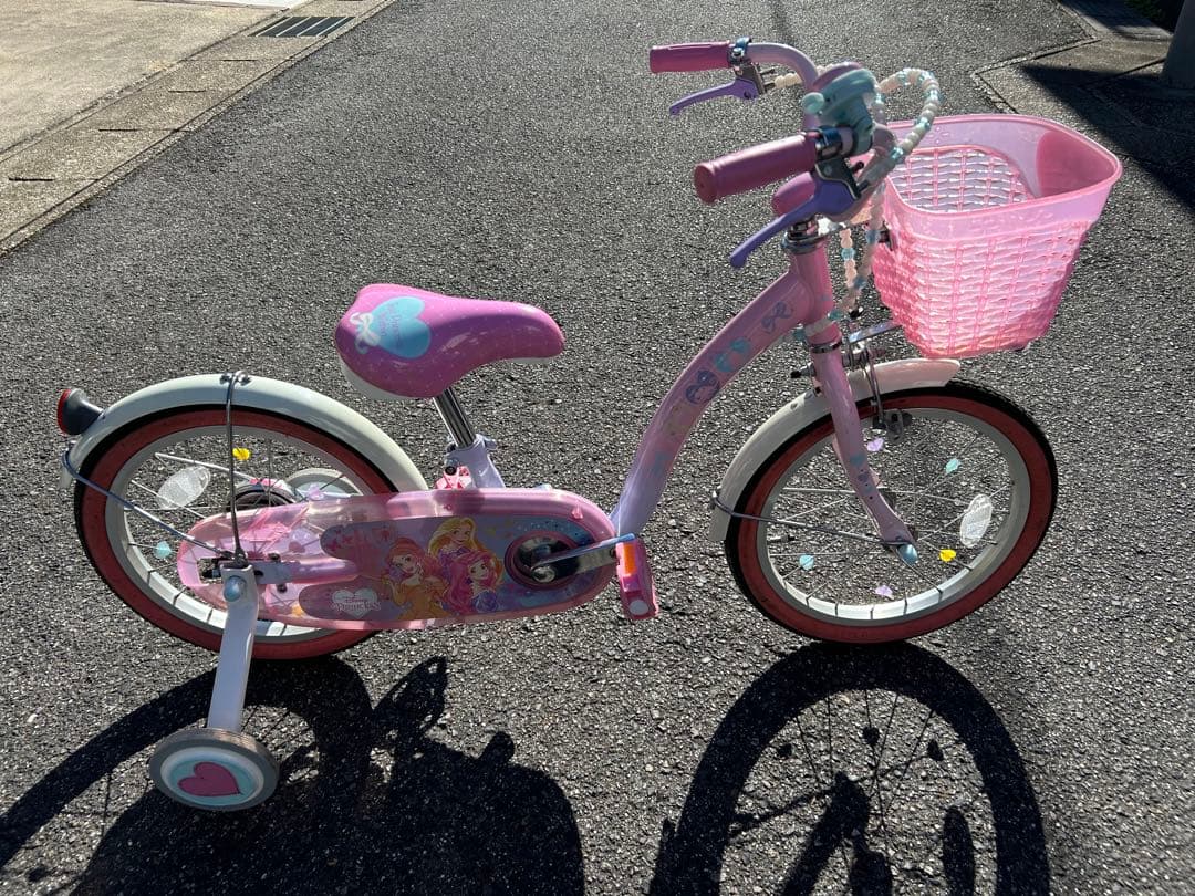 プリンセス　自転車　16インチ　ディズニー　子供用　幼児用　トイザらス 16インチ 身長95～124cm 子供用自転車 ディズニープリンセス ゆめラブS