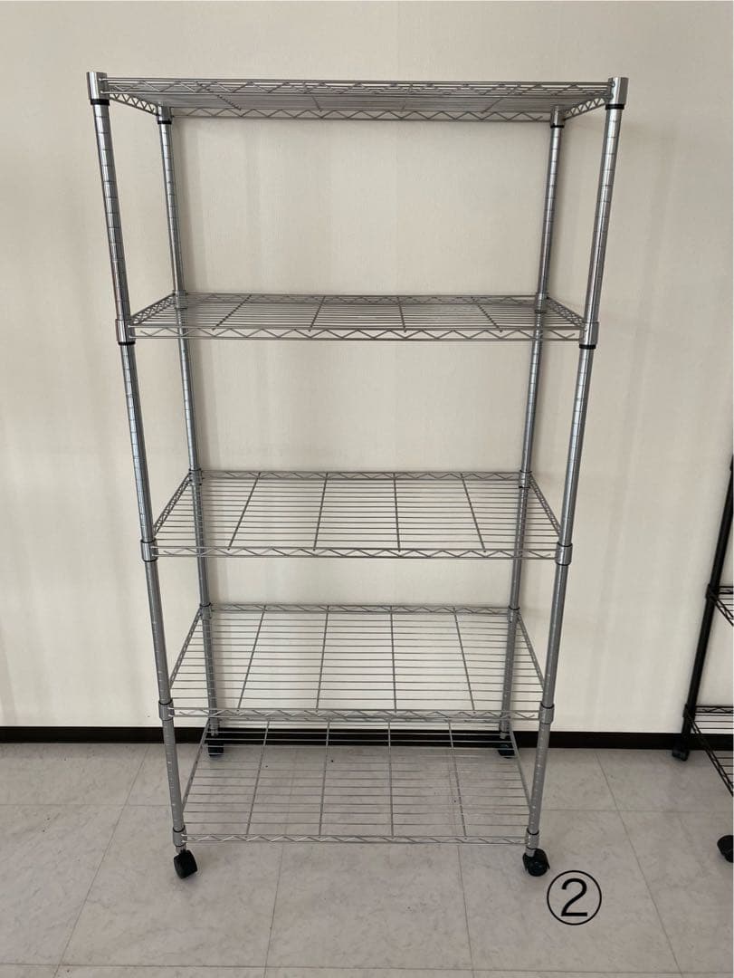 ※空ちゃん4段スチールラック ルミナス カラーラック スチールラック キャスター付 4段 幅45 ラック