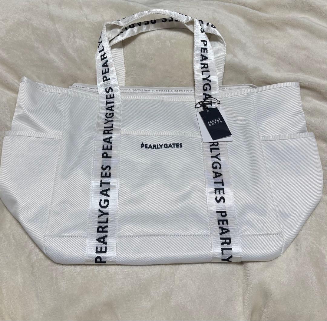 PEARLY GATES ホワイトトートバッグ - メルカリ