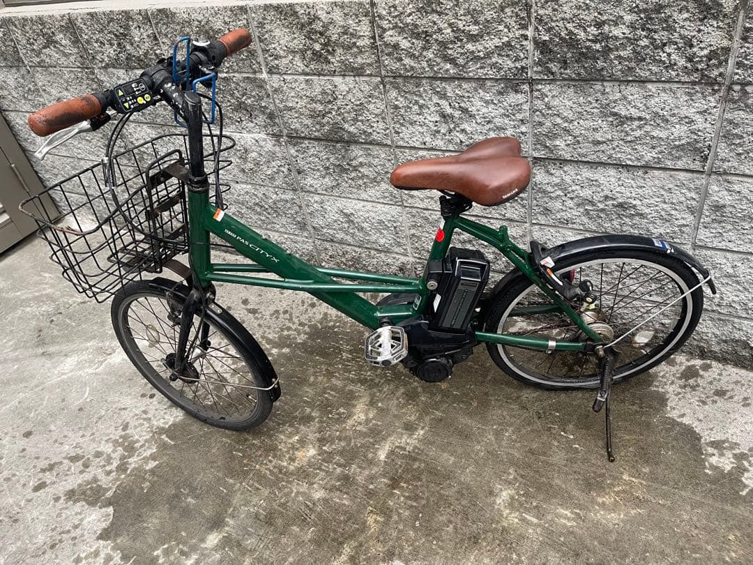 YAMAHA PAS CITY-X 電動アシスト自転車 グリーン 12.3A h - メルカリ