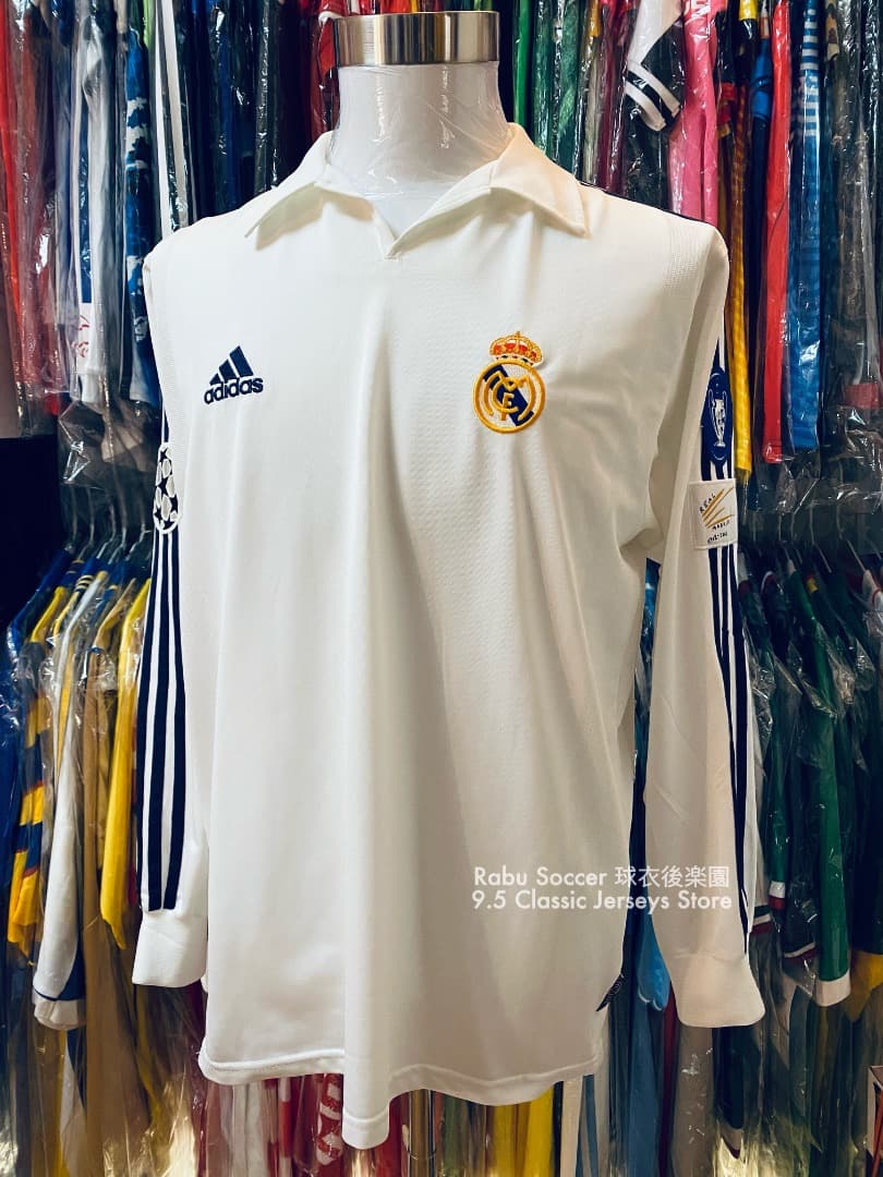 レアルマドリード 01/02 ホーム ユニフォーム #5 ジダン 長袖 ジダン直筆サイン入りレアルマドリード01/02ホームユニフォーム (CL