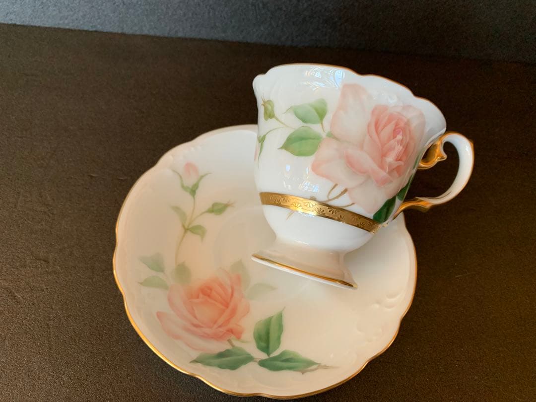 大倉陶園 三代の薔薇 エンプレスミチコ コーヒーカップ＆ソーサー