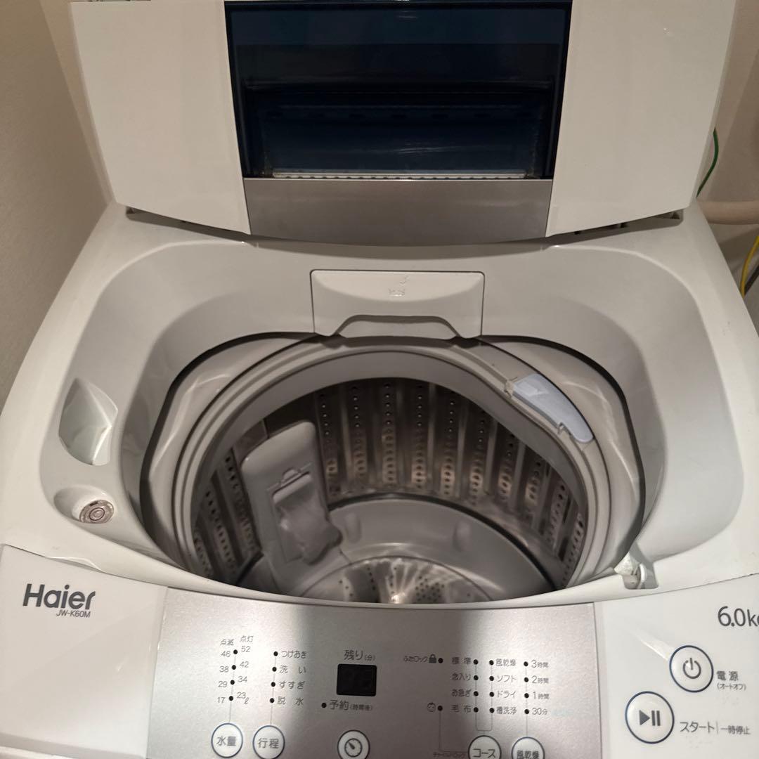 2月末発送　jw-k60m ハイアール　2016年式　洗濯機 6.0kg