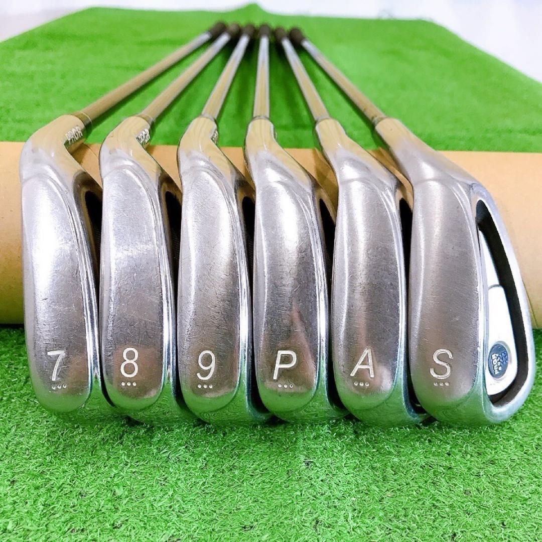 テ34☆PRGR GN502 6本レディースアイアンセット 純正プロギアM-30