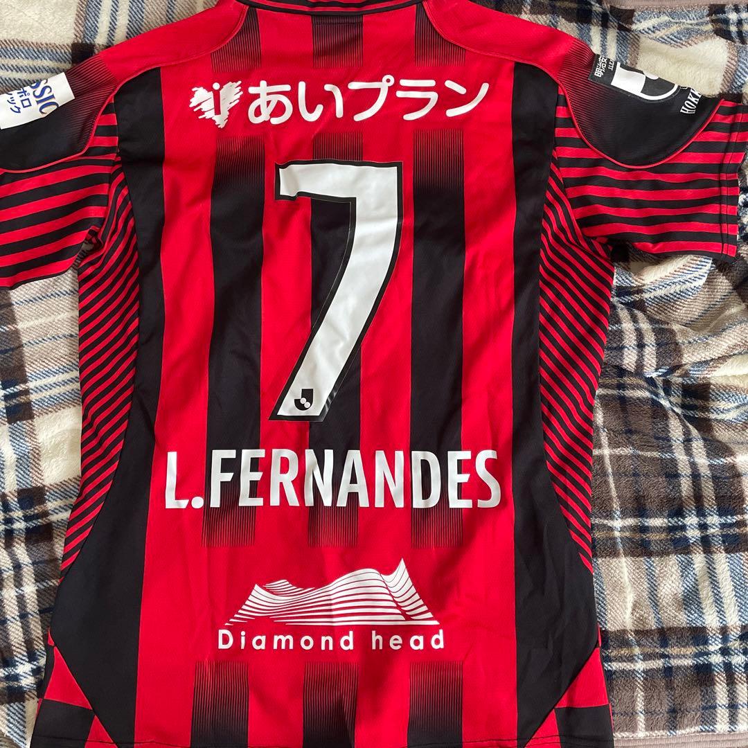 【激レア】実使用 北海道コンサドーレ札幌 #7ルーカスフェルナンデスユニフォーム 北海道コンサドーレ札幌 ルーカス・フェルナンデス選手J1リーグ通算100