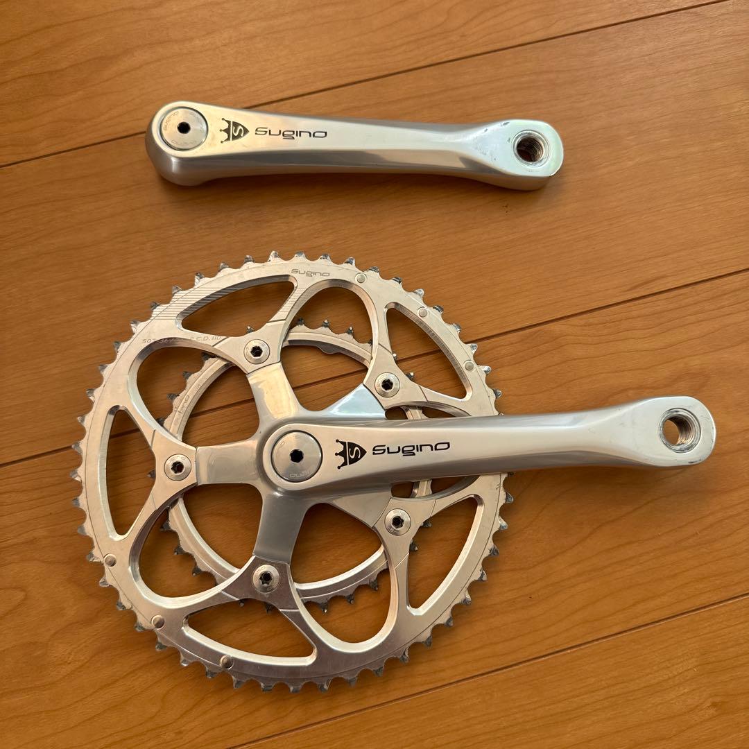 Sugino Might Tour クランクセット シルバー SUGINO（スギノ） (特セール)スギノ MIGHTY TOUR 901D シルバー 50/34T