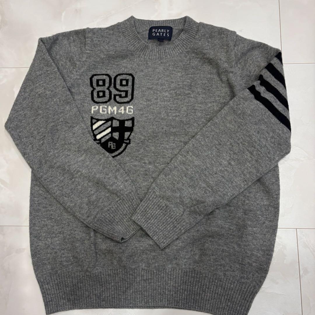 PEARLY GATES カシミヤ混 グレーセーター - メルカリ