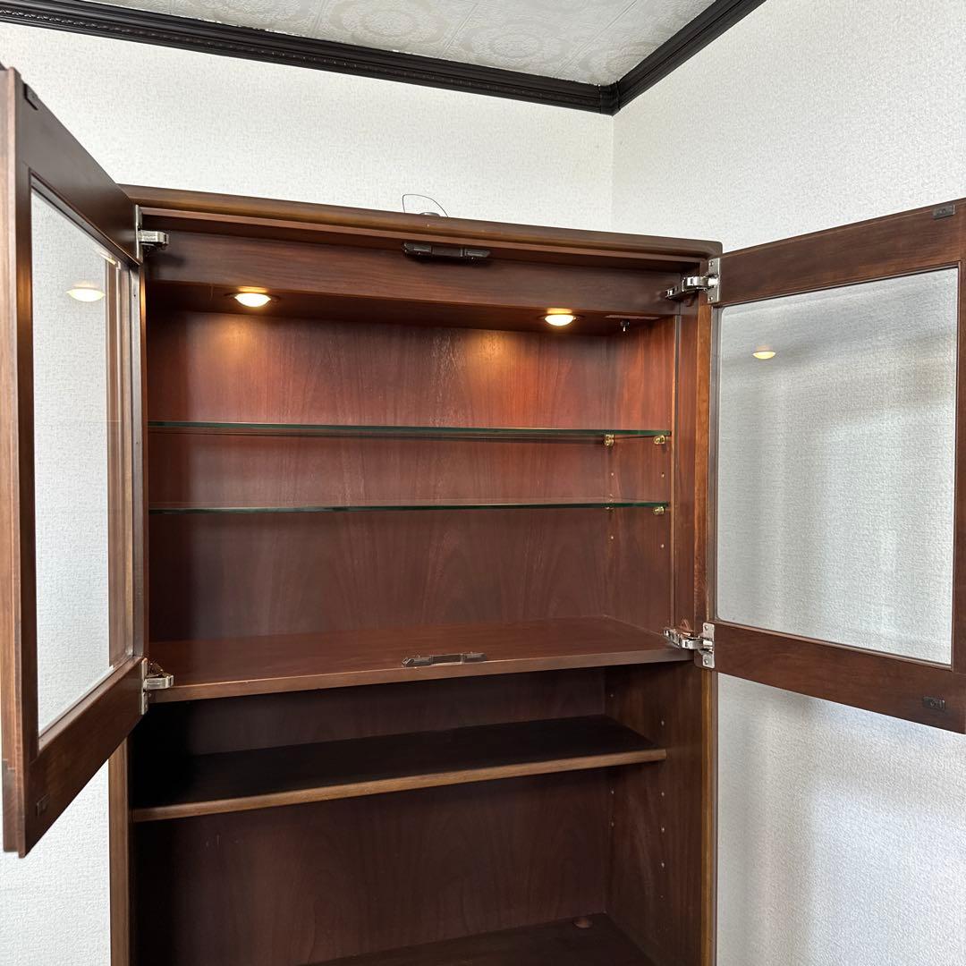 カリモクドマーニ 希少品 飾り棚 キュリオケース 本棚 キャビネット i4