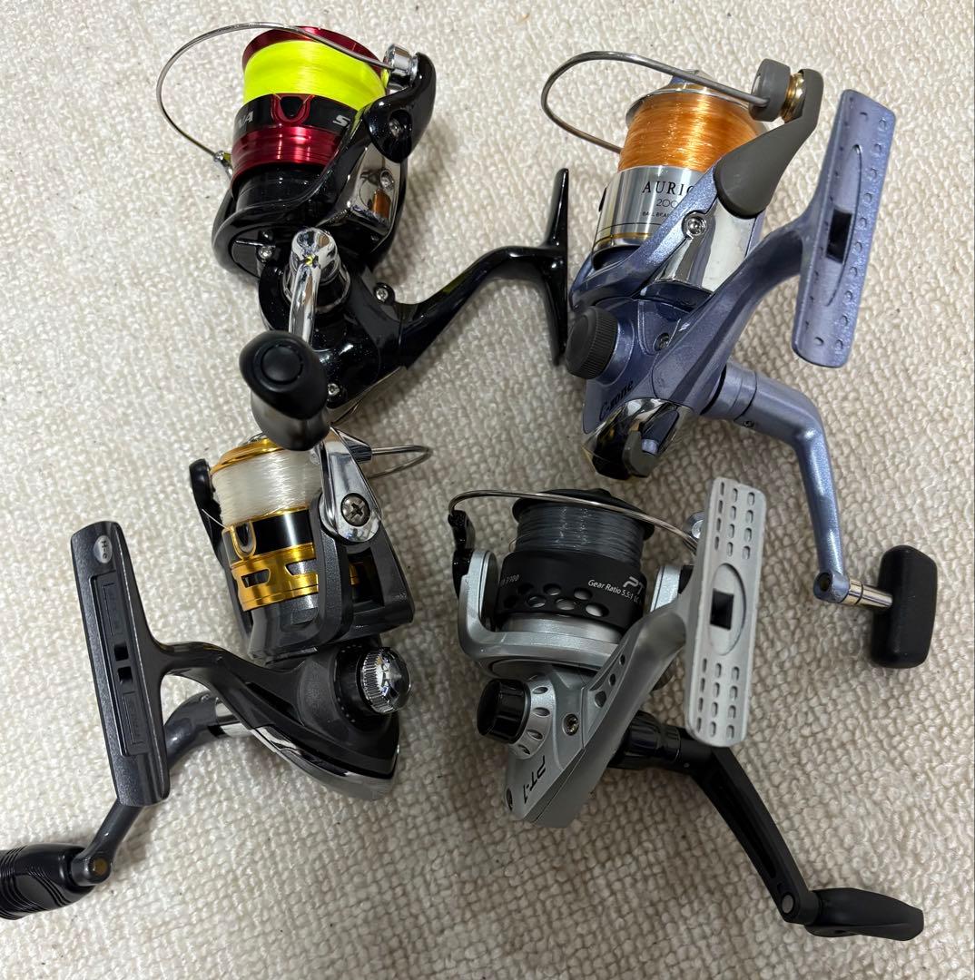 ダイワ シマノ その他 ショップ スピニングリール 4個セット