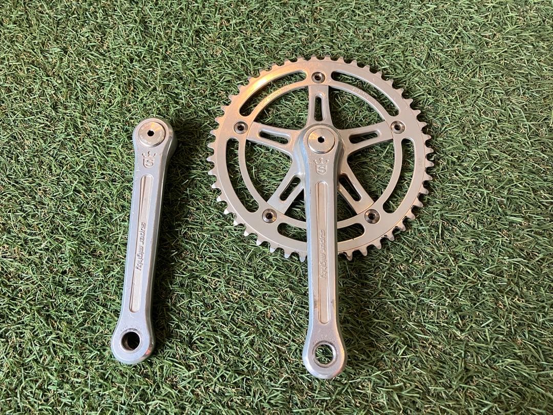 スギノ マイティコンペクランク 165mm チェーンリング47T NJS ▽▽スギノ SUGINO MIGHTY クランク 165mm 51-47T シルバー : サイクル