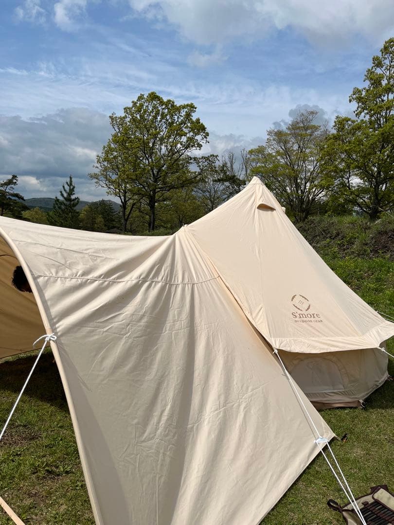 ミケ　S'more ベージュ タープ ソロキャンで際立つ！】どこでも快適にキャンプを楽しめるテント