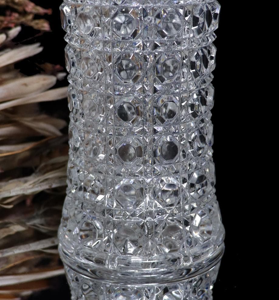 オールド・バカラ 大型 23cm 1.3kg ディアマン・ピエーリー 花瓶