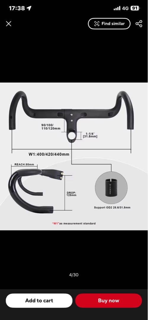 RXL SL カーボンハンドルバー OD2 28.6/31.8mm - メルカリ