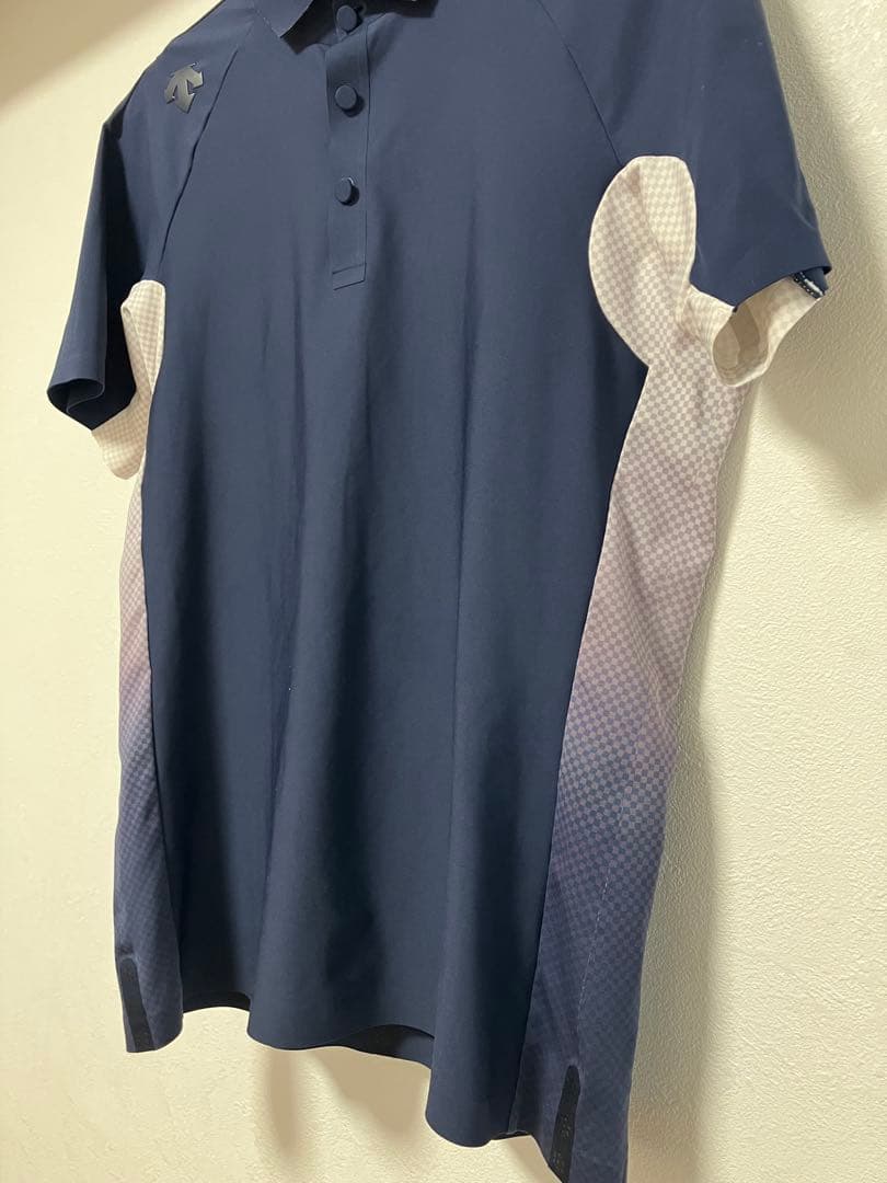 g－arc】デサント ネイビー 半袖ポロシャツ メンズ 3連休割引 - メルカリ