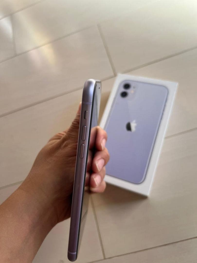 Apple iPhone 11 パープル 本体 箱付き SIMフリー - メルカリ