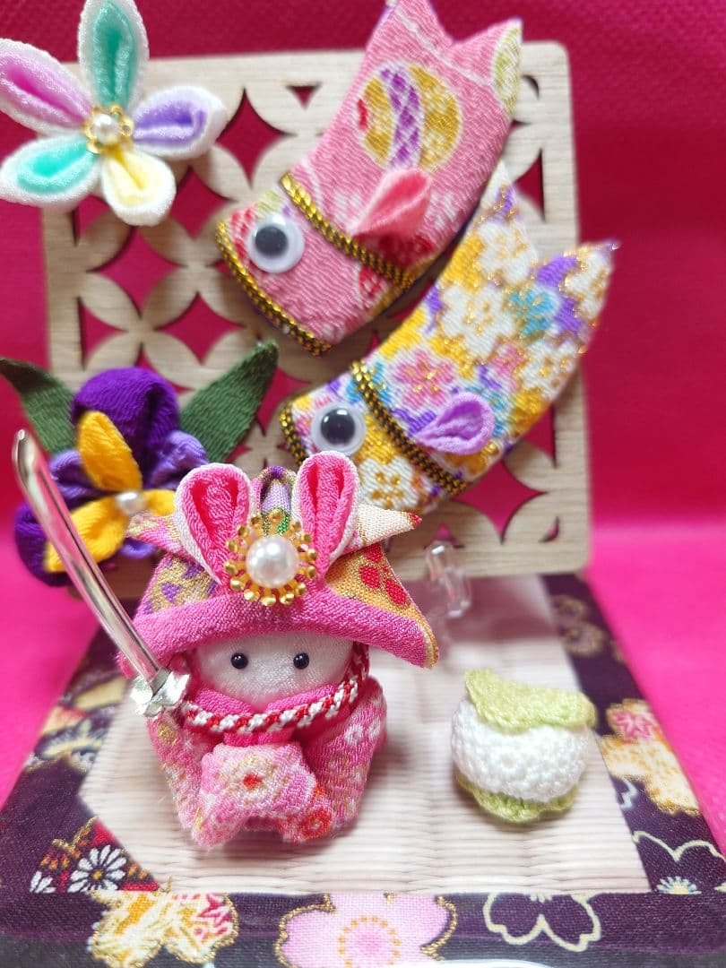 No.347ちりめん細工 こどもの日 端午の節句 cute❤ - メルカリ