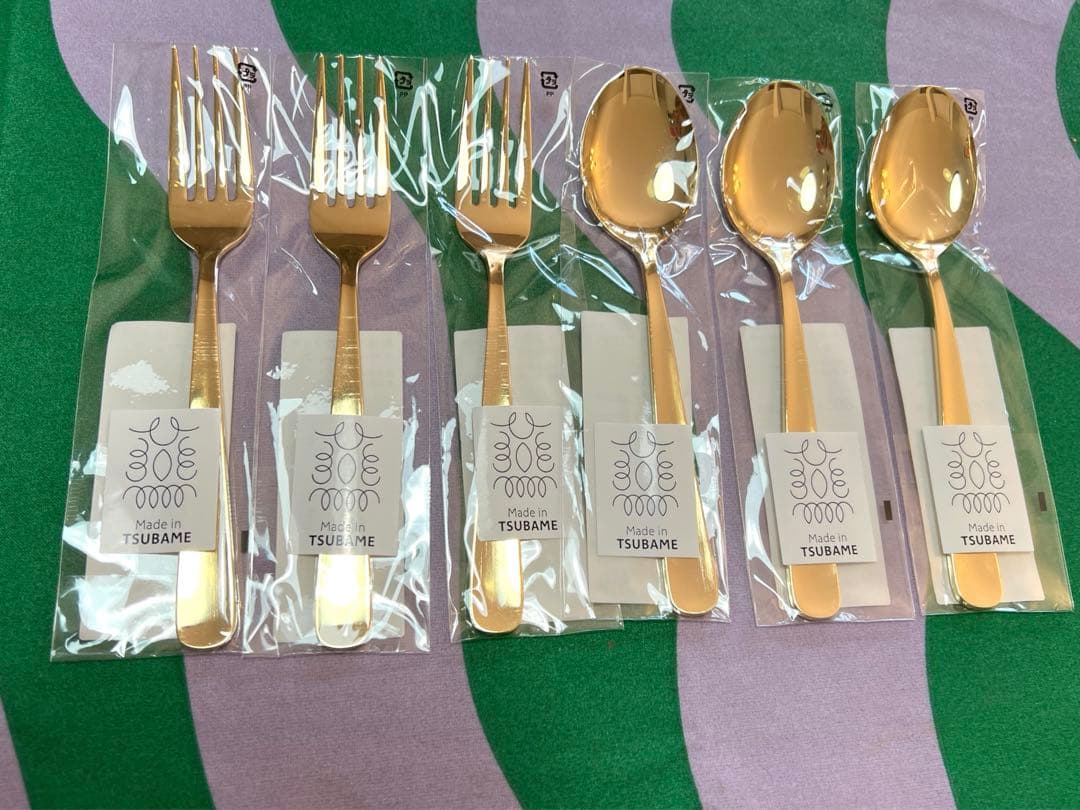 スタンダードプロダクツ☆新潟燕 金メッキスプーン＆フォークセット