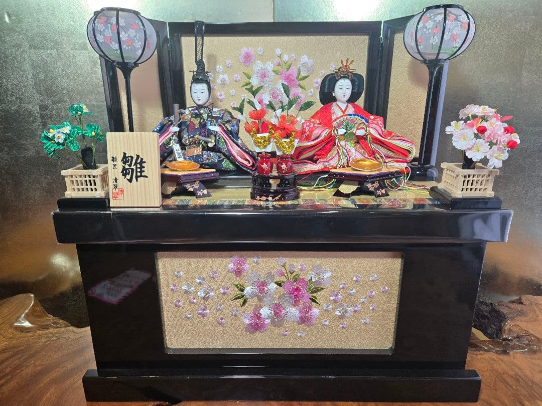 【一点限り】雛人形 収納飾り 　HS30 雛人形 収納飾り ひな人形 人形工房 天祥 十二単雛 桜祇園 五人揃 雛