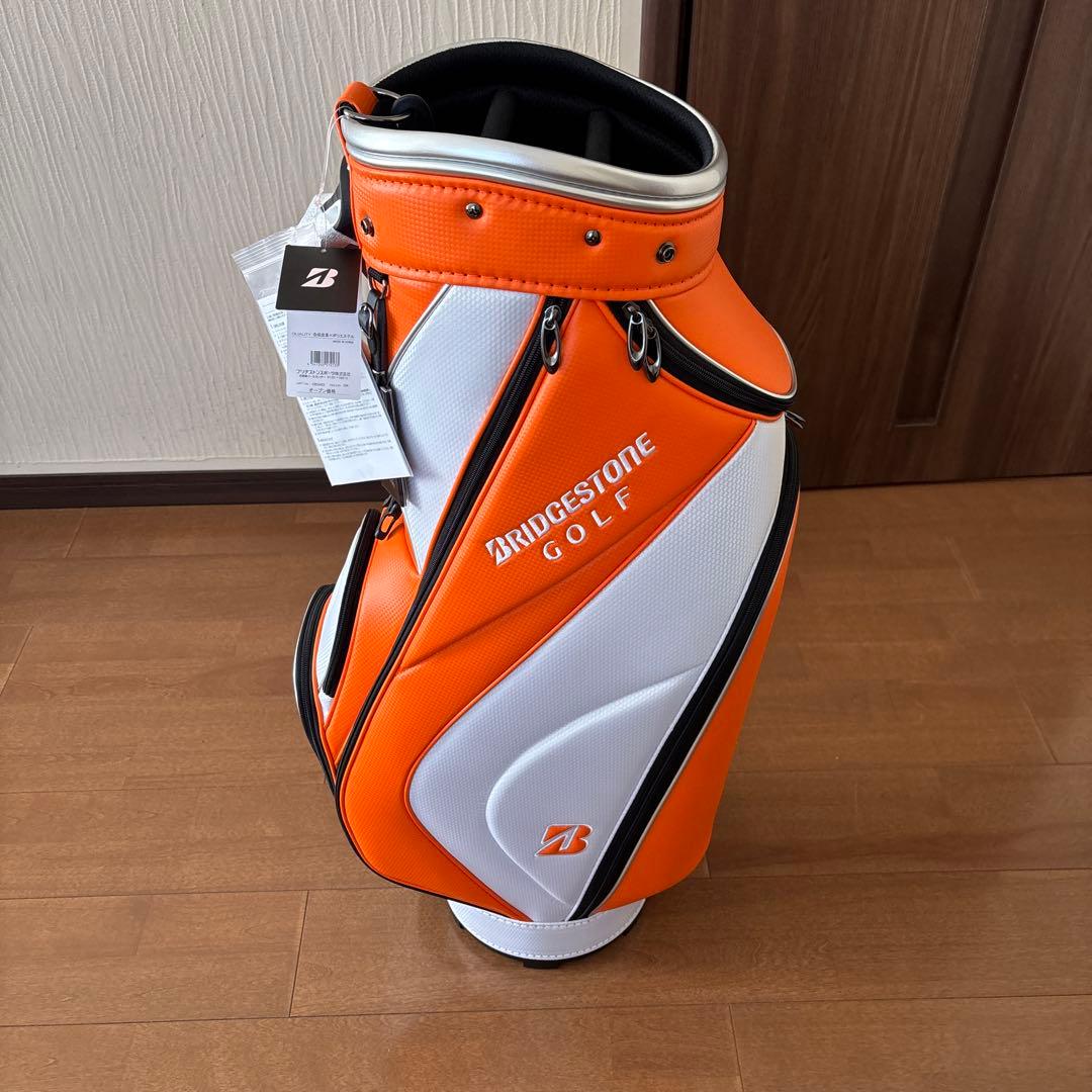 ブリヂストン ゴルフバッグ オレンジ/ホワイト 【新品未使用】 - メルカリ