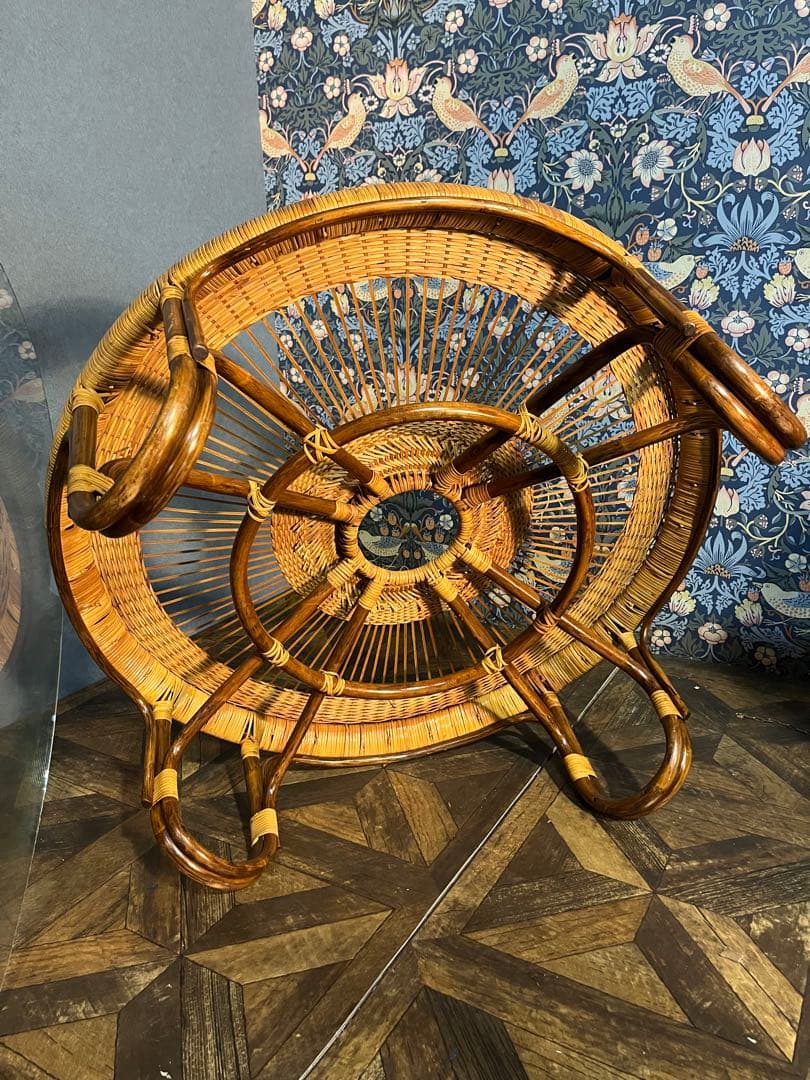 ラタン 竹 座卓 ローテーブル インテリア 昭和レトロ - メルカリ