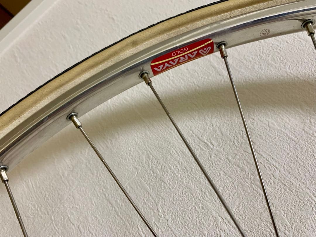 競輪ホイール DURA-ACE ARAYA GOLD 完組ホイール 後輪 - メルカリ