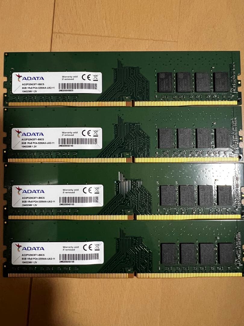 ADATA AO2P32NC8T1-B6CS DDR4 8GB × 4 - メルカリ