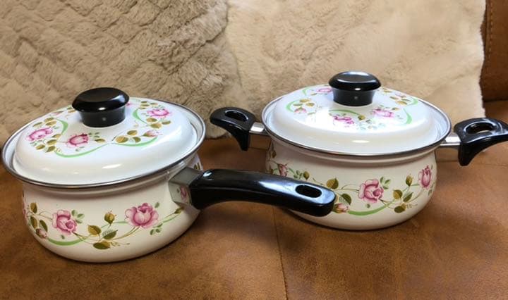 エジリー（江尻）両手鍋と片手鍋セット 昭和レトロ 新品 - メルカリ