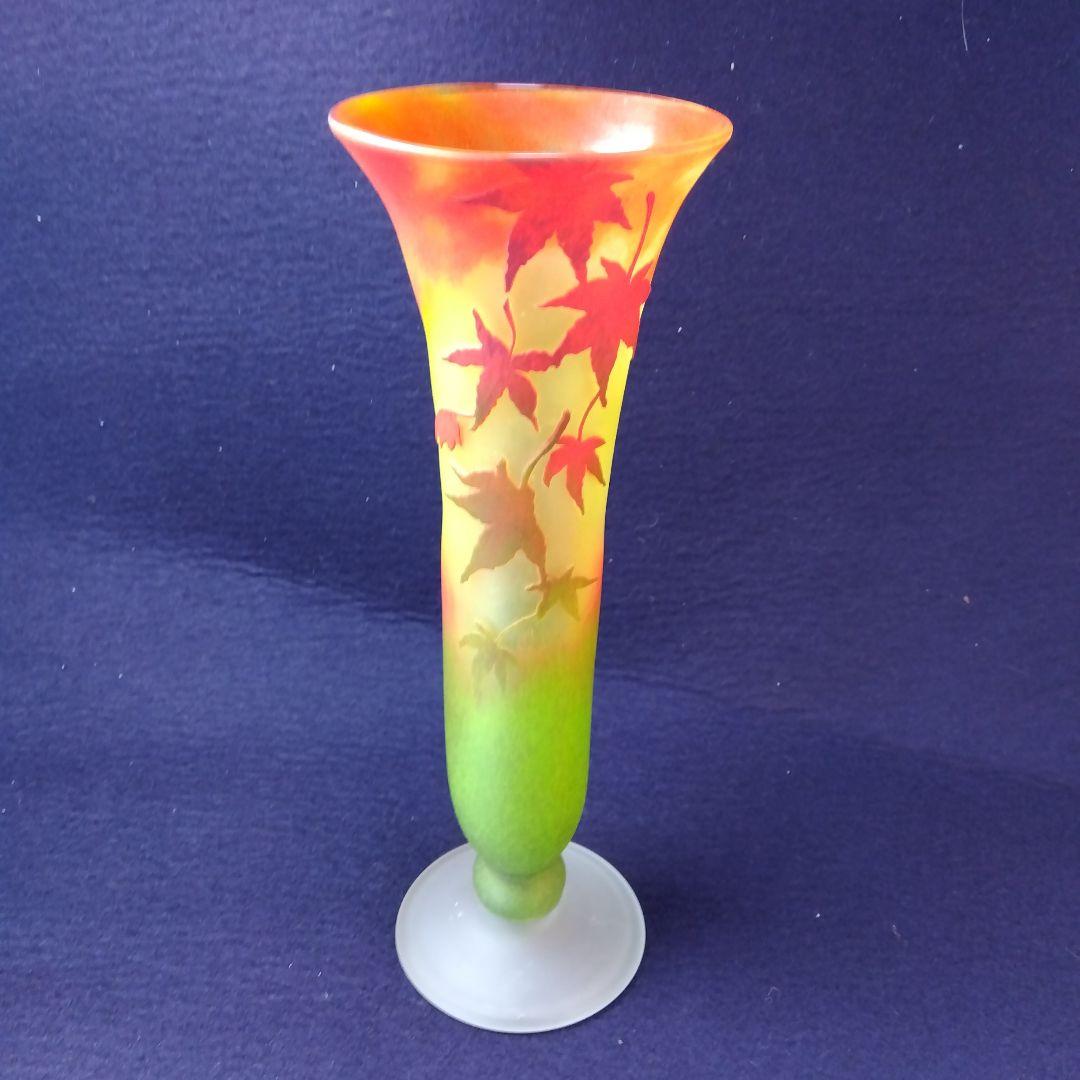 ド―厶ナンシ　花瓶 ドーム兄弟（ドームナンシー）雪とカラスの花瓶 – アンティーク