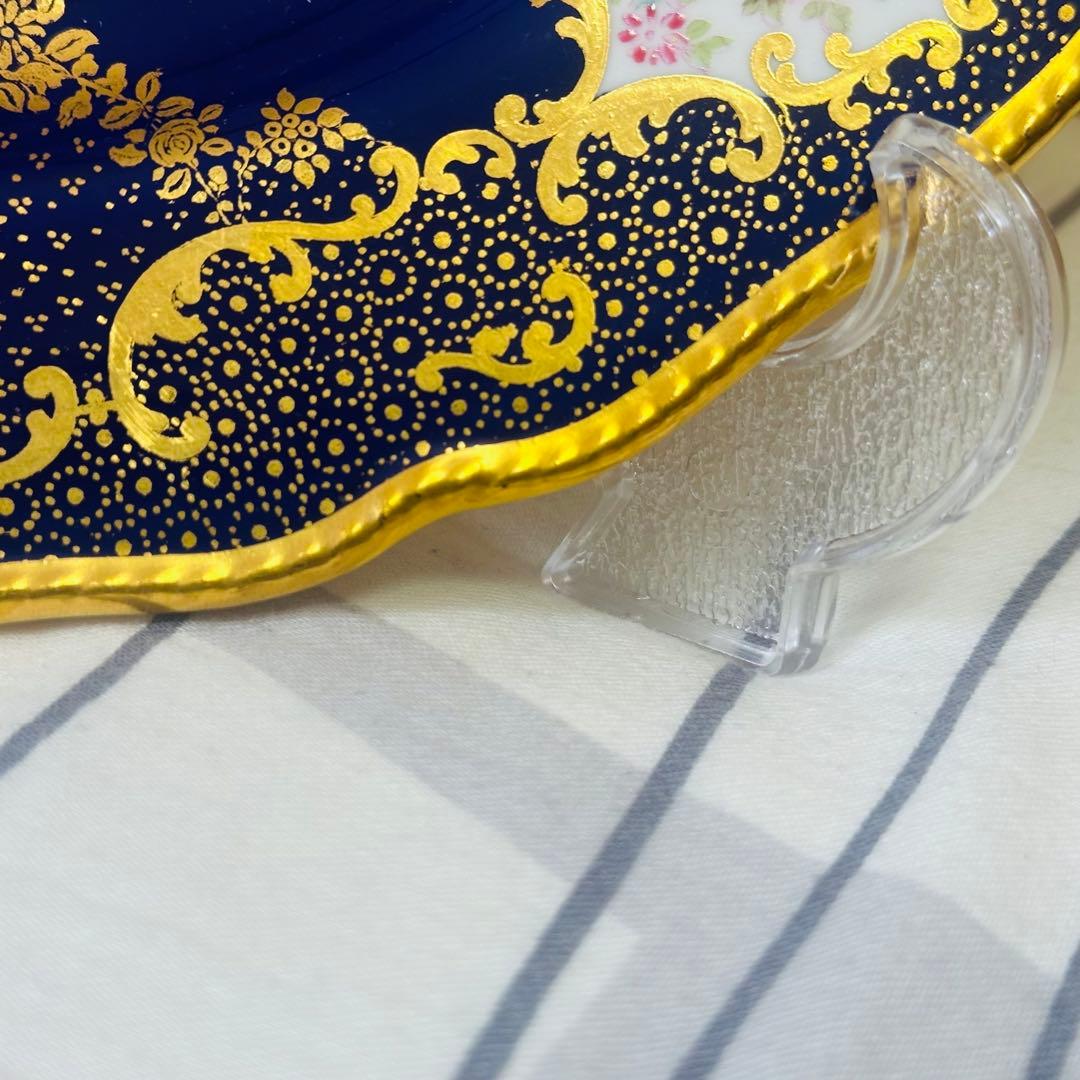 スポード コープランド×トマス・グード コバルト金彩バラ 25.5cm