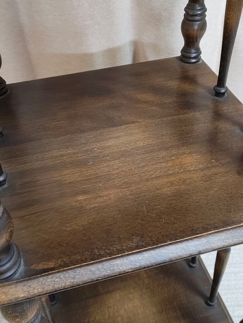 najico ナジコ ダークブラウン 3段木製ラック - メルカリ