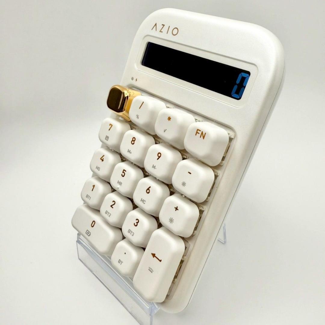 極美品】AZIO Izo テンキー 電卓 青軸 ホワイトブロッサム 82-4 - メルカリ