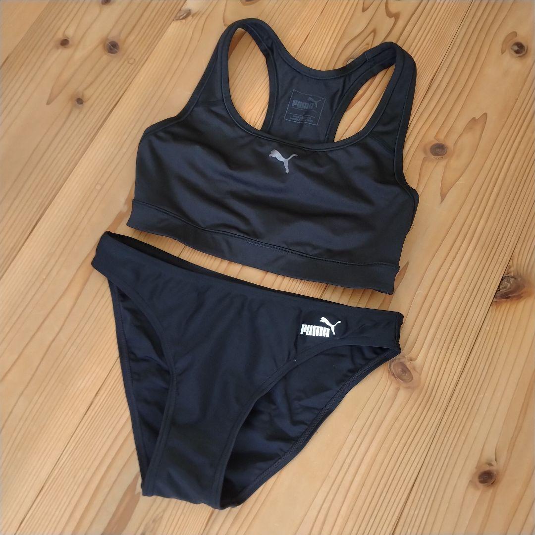 女子陸上ユニフォーム PUMA ブラック ブラトップ パンツのセット 女子陸上ユニフォーム PUMA ブラック ブラトップ パンツのセット