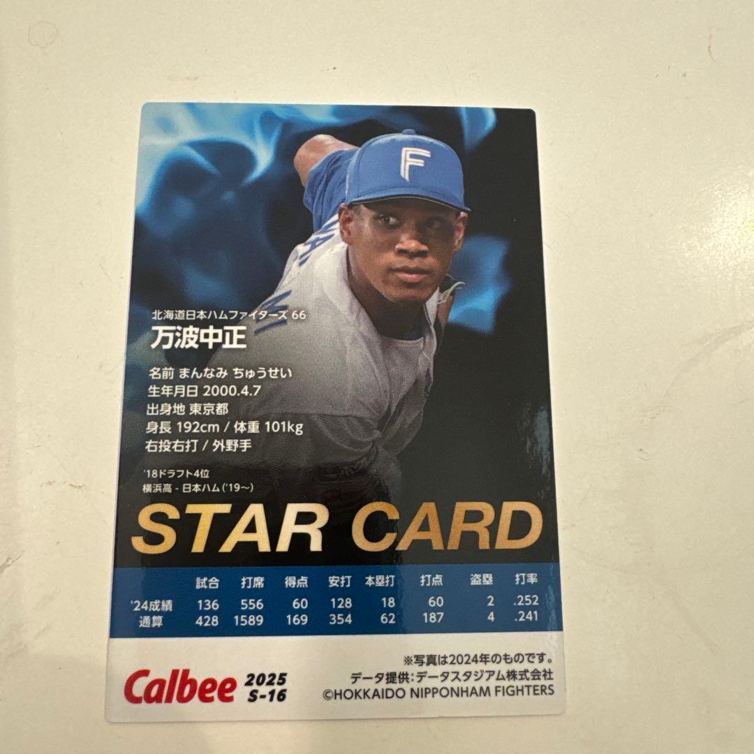 プロ野球チップス2025 サイン入り 日本ハム 万波中正 - メルカリ