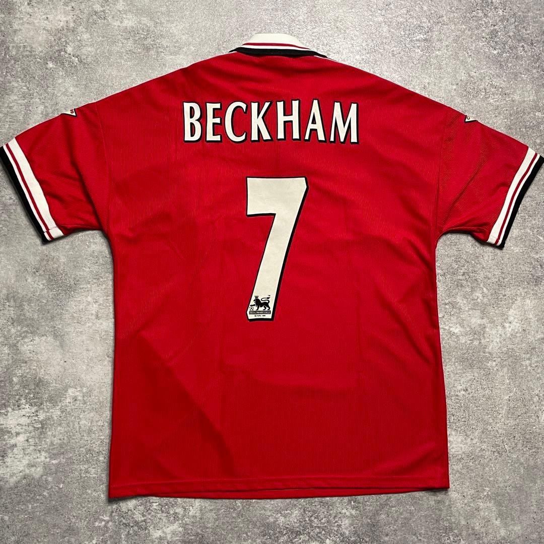 正規品98-00 Manchester United Beckham #7】 - メルカリ