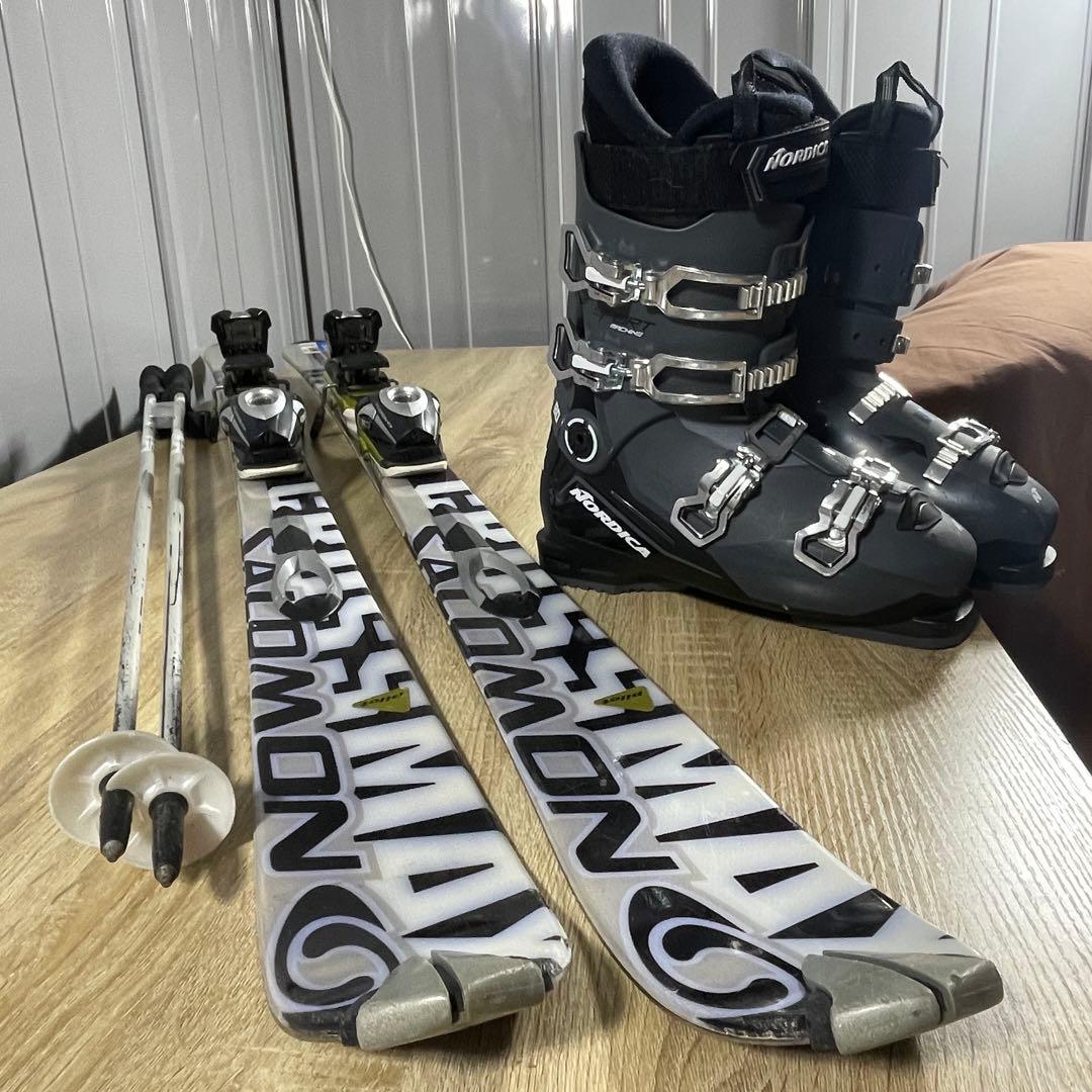 SALOMON160cm NORDICA26/26.5cmスキーセット SALOMON（サロモン） スキーセット SALOMON 23-24 S/MAX 10 165cm M12