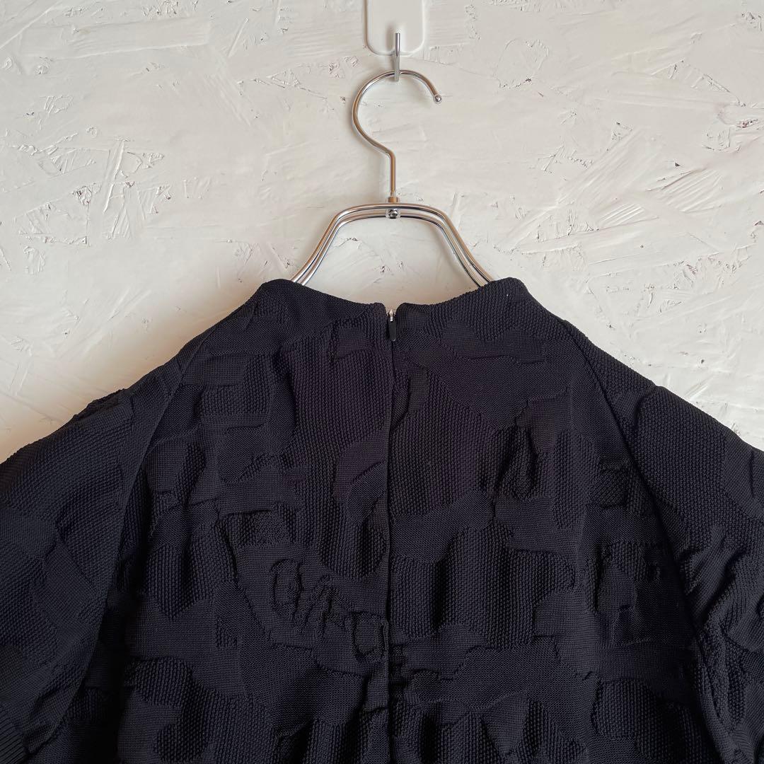 程度良好 ゴルフウェア【G/FORE】半袖ジャガードニットワンピース 黒