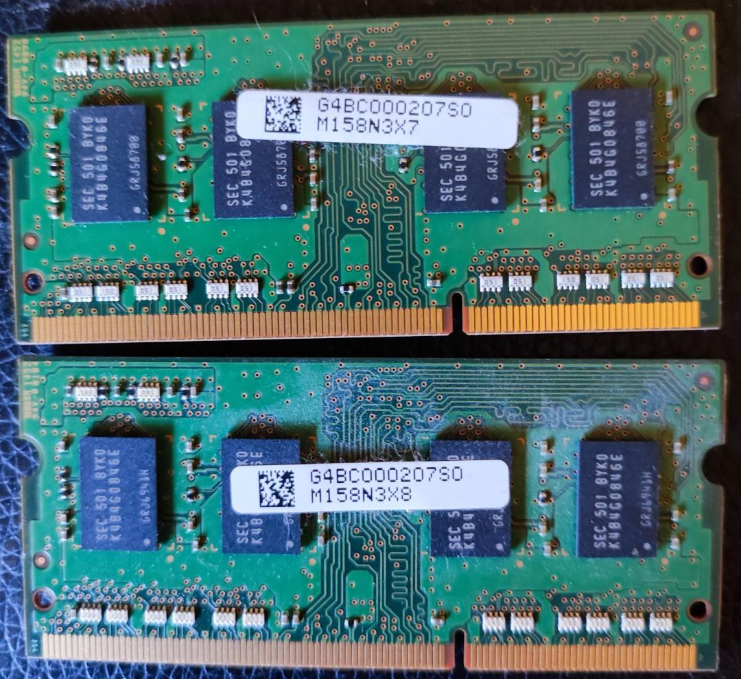 SAMSUNG ノートPC用メモリ 8GB (4GB×2) DDR3L-1600 - メルカリ