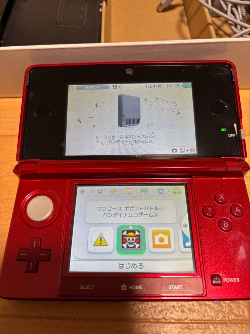 レッド ニンテンドー3DS 本体 充電ケーブル付き - メルカリ