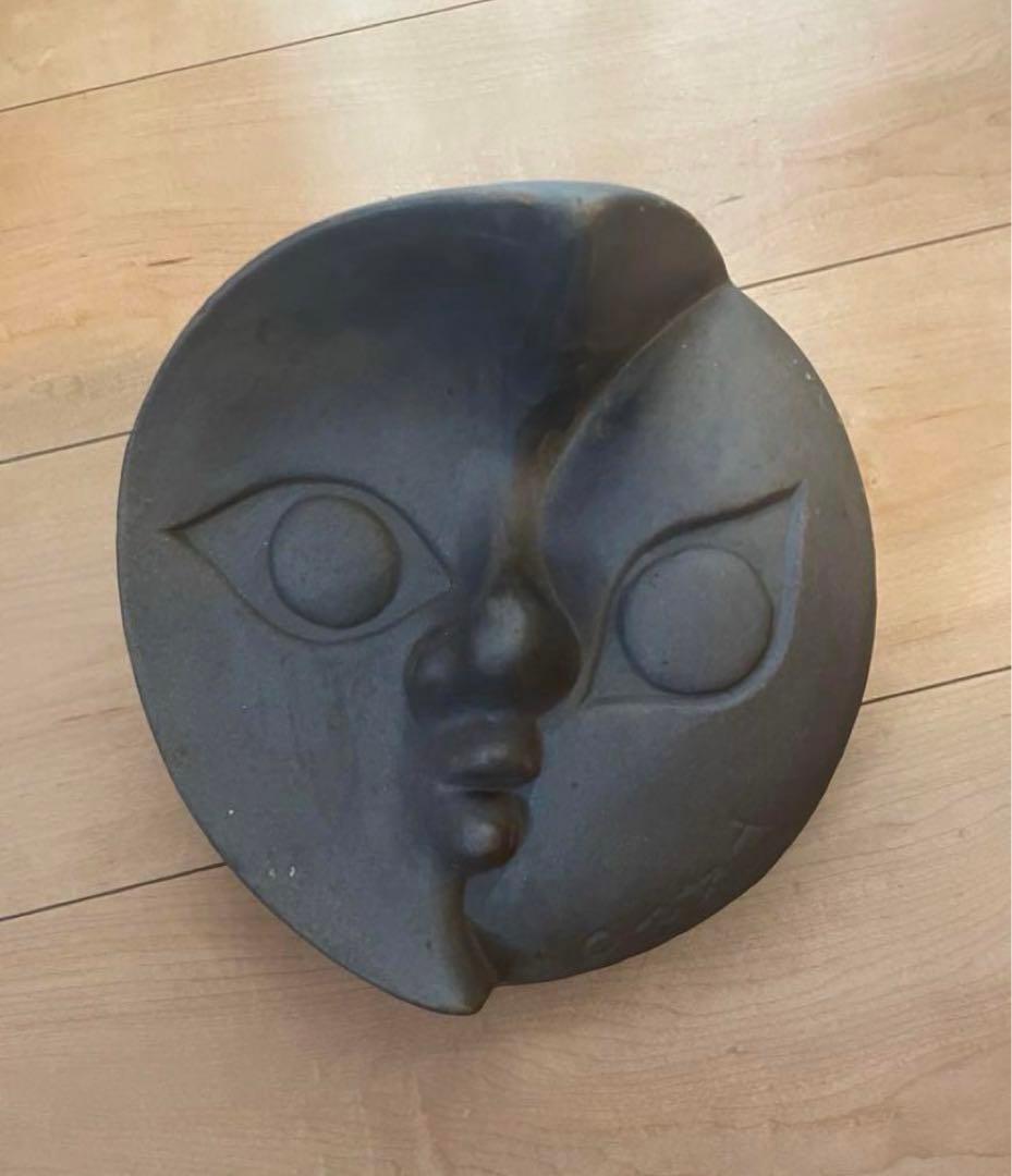 最終値下げ 岡本太郎【月の顔】越前焼 置物 オブジェ レア 希少価値