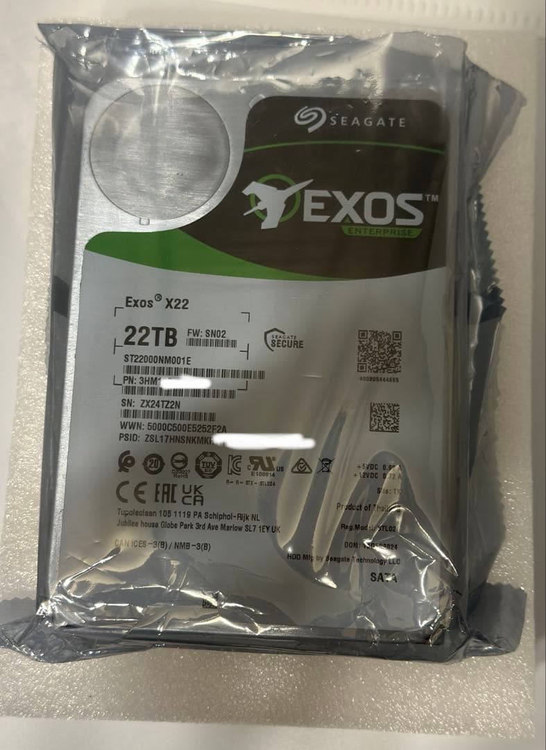 外付けハードディスク・ドライブ Seagate Exos X22 22TB HDD Amazon | Seagate Exos X22 22TB 3.5インチ SAS 12GB/s HDD/ハード