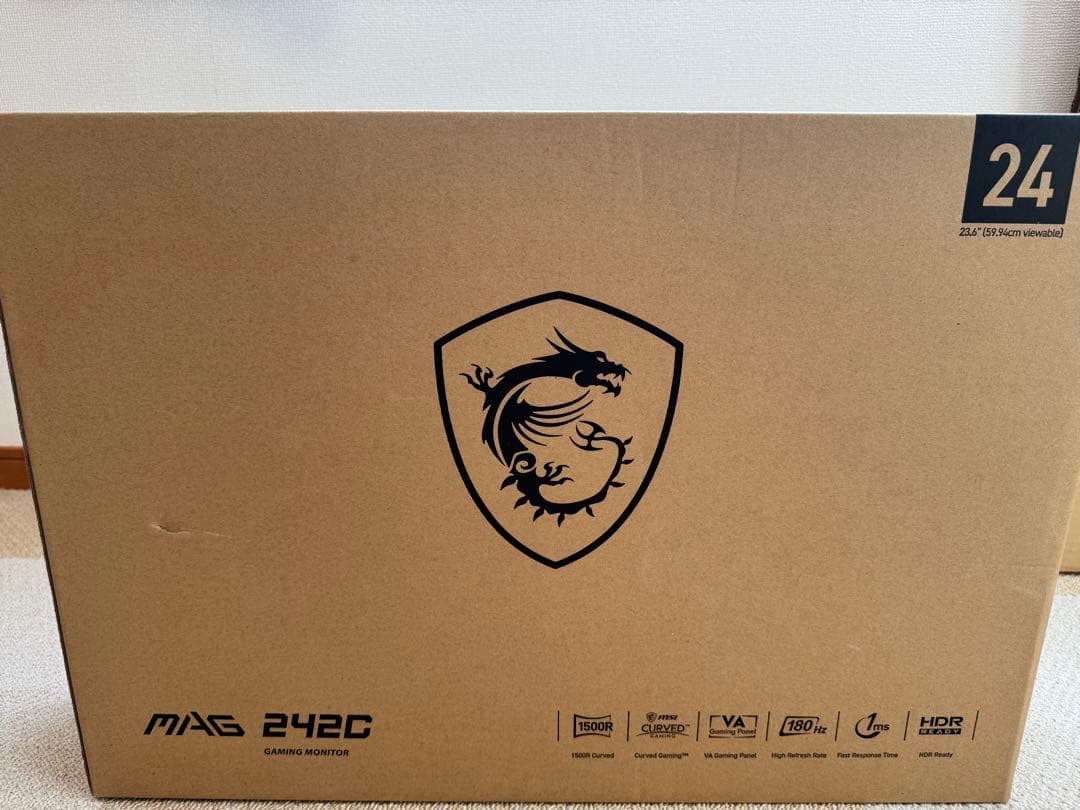 MSI MAG 242C 24インチ モニター 本体 180Hz MSI MAG 242C 24