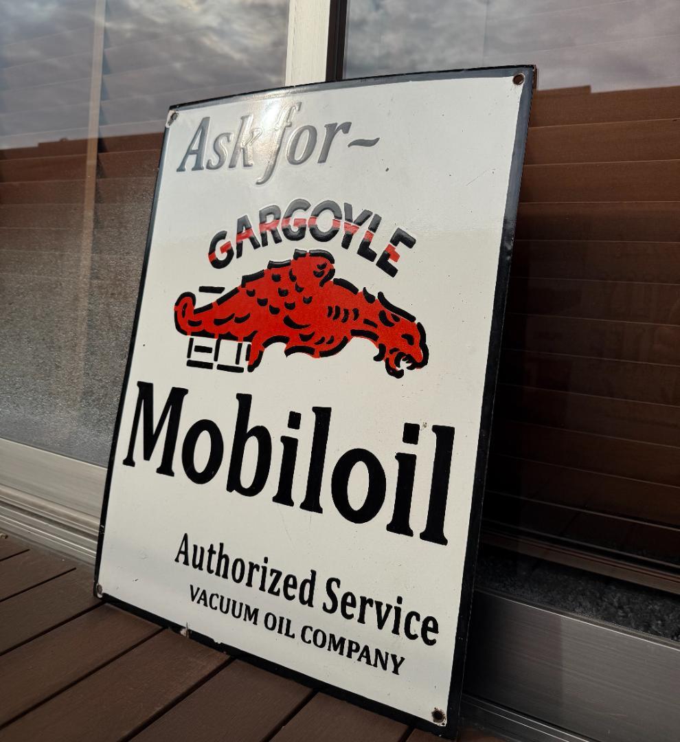 ガーゴイル モービルオイル ホーロー看板 61×45.5cm 世田谷ベース